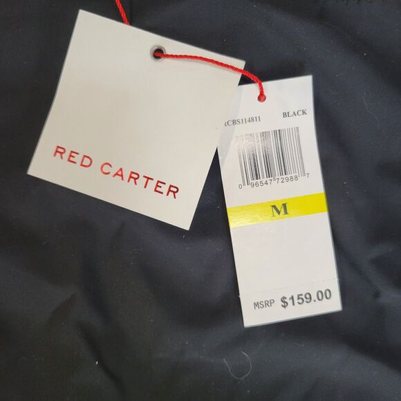 Red Carter Swimsuit Size 8 Medium Black One Piece Plunging Halter Neck Gold NWT - Picture 5 of 9